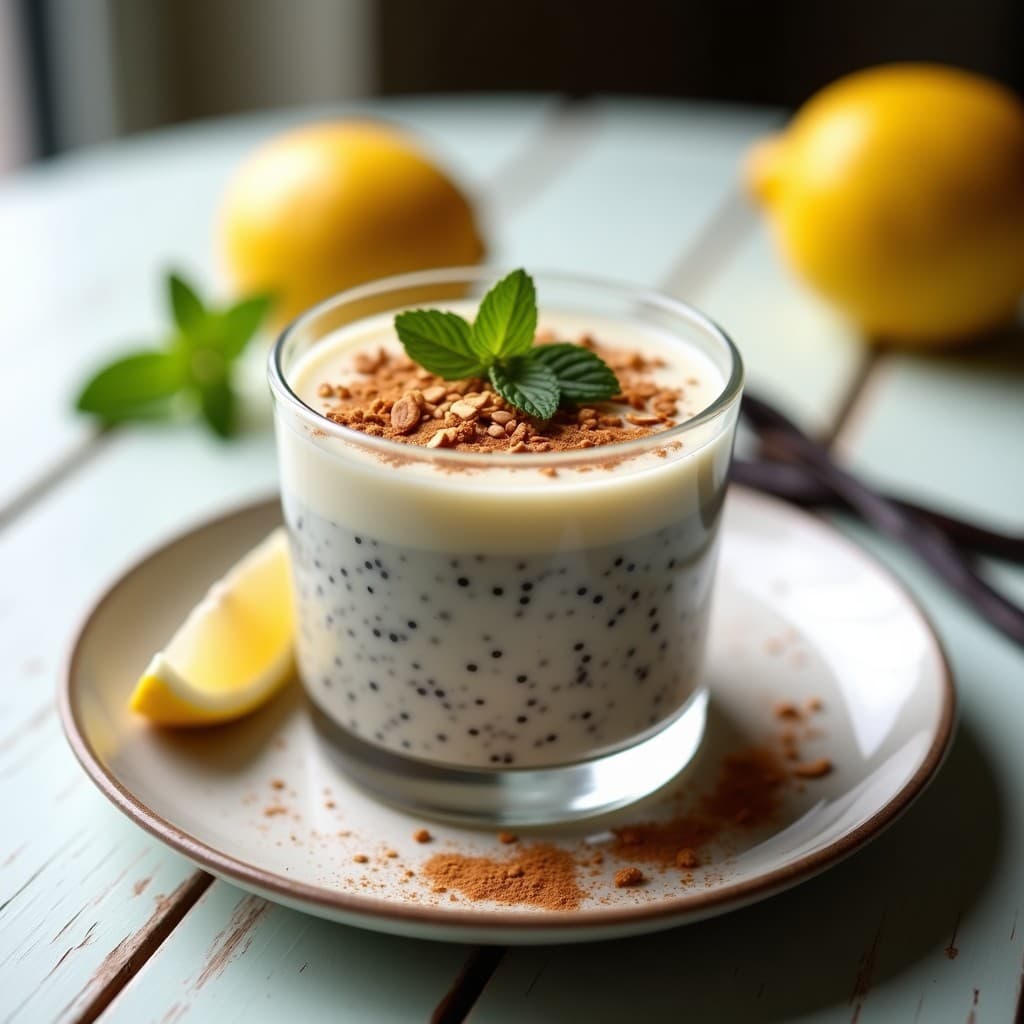 Pudín de Chía con Leche de Almendras y Esencia de Vainilla: Postre Nocturno para Quemar Grasas