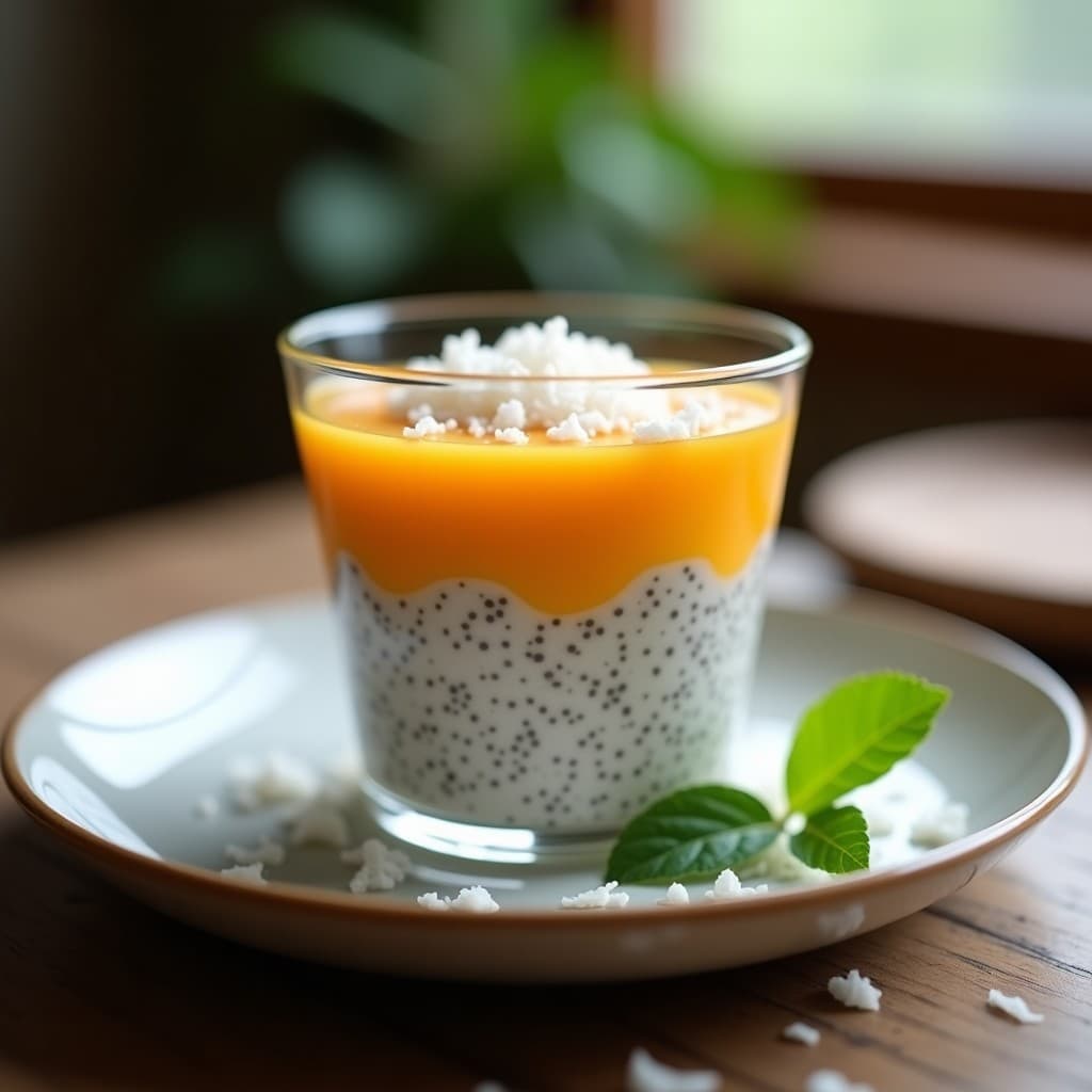 Pudín de Chía con Leche de Avena y Granadilla: Postre Colombiano Sin Gluten