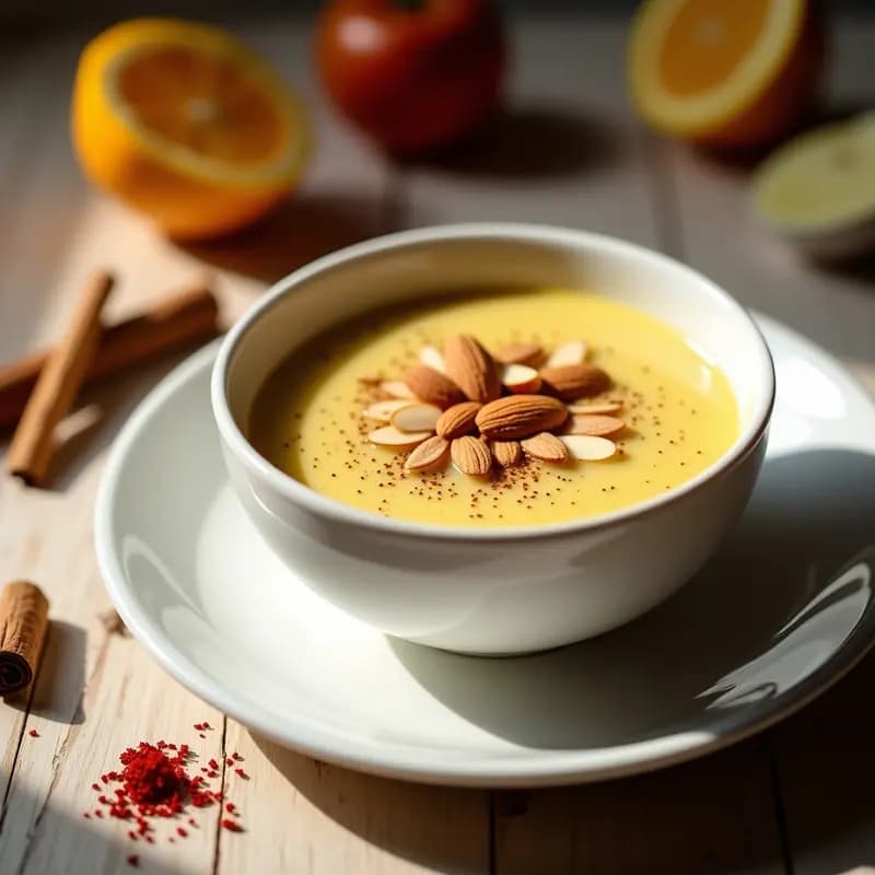 Pudín de Chía con Leche de A-Zafrán y Cardamomo: Desayuno Persa Antiinflamatorio