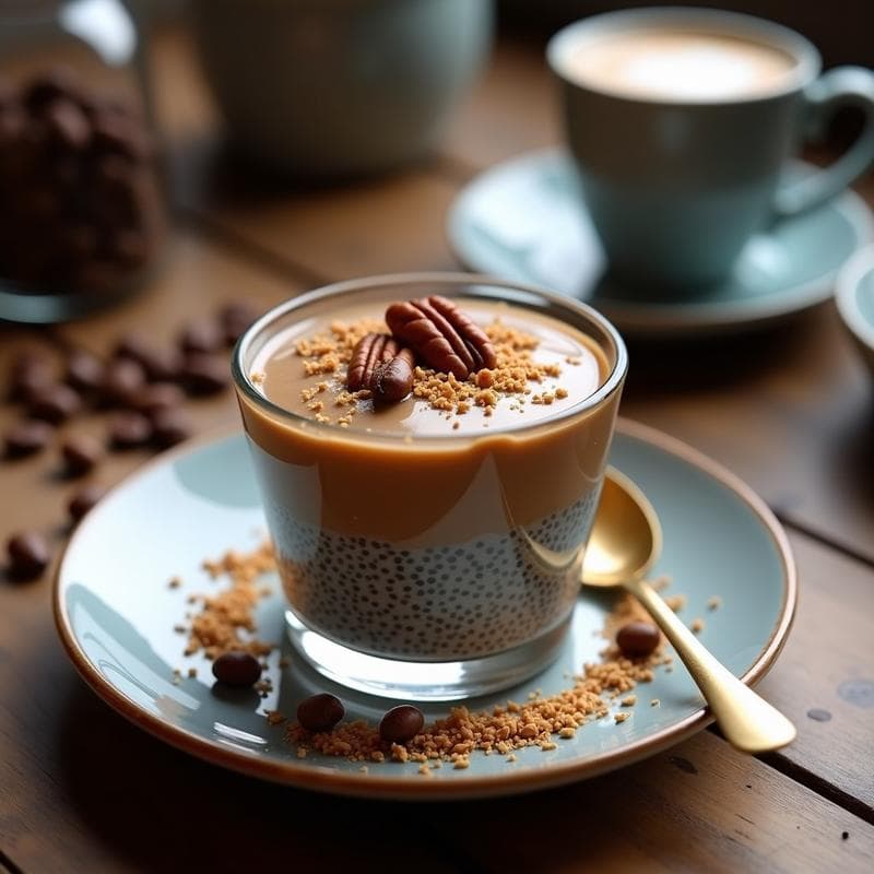 Pudín de Chía con Café y Cardamomo: Postre Keto Sin Azúcar para el Desayuno