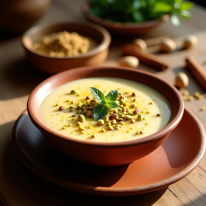 Pudín de Chía con Leche de Cardamomo y Pistachos: Desayuno Indio Sin Azúcar