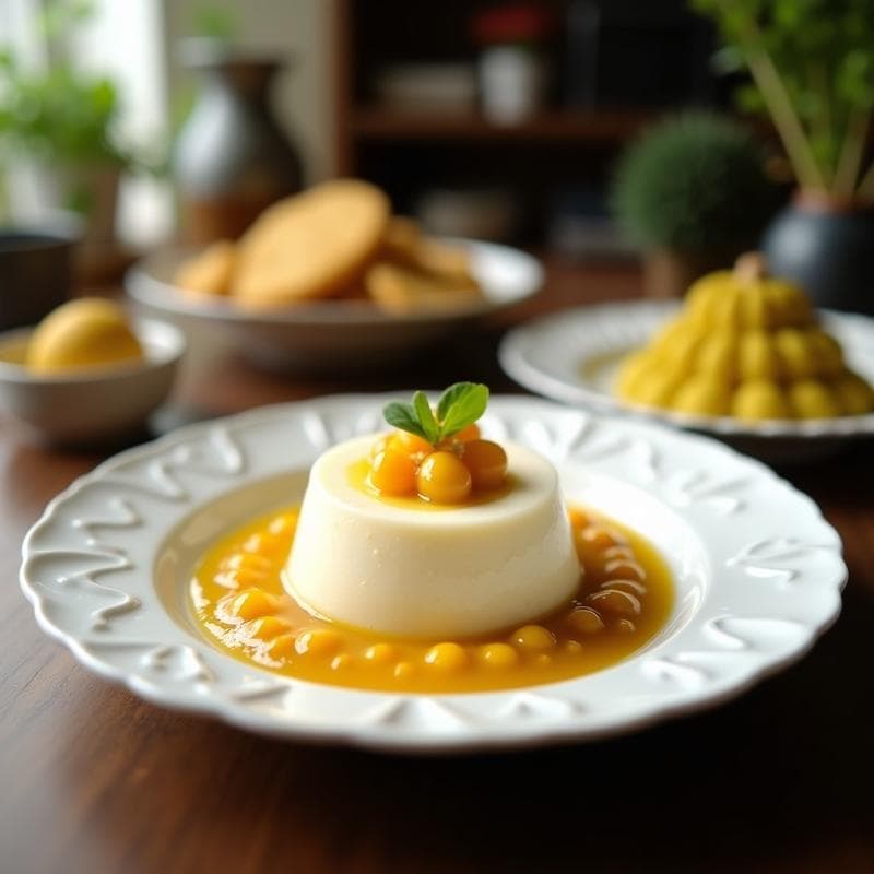 Pudín de Chía con Compota de Durian y Coco: Postre Exótico Sin Azúcar y Vegano