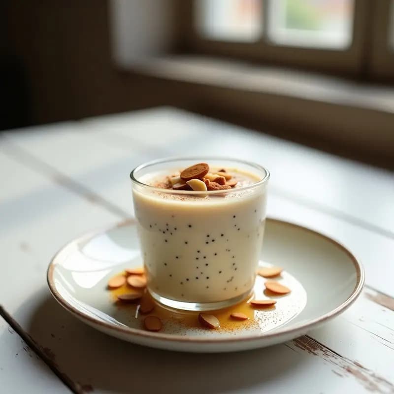 Pudín de Chía con Leche de Almendras y Jarabe de Agave: Postre Vegano en Thermomix