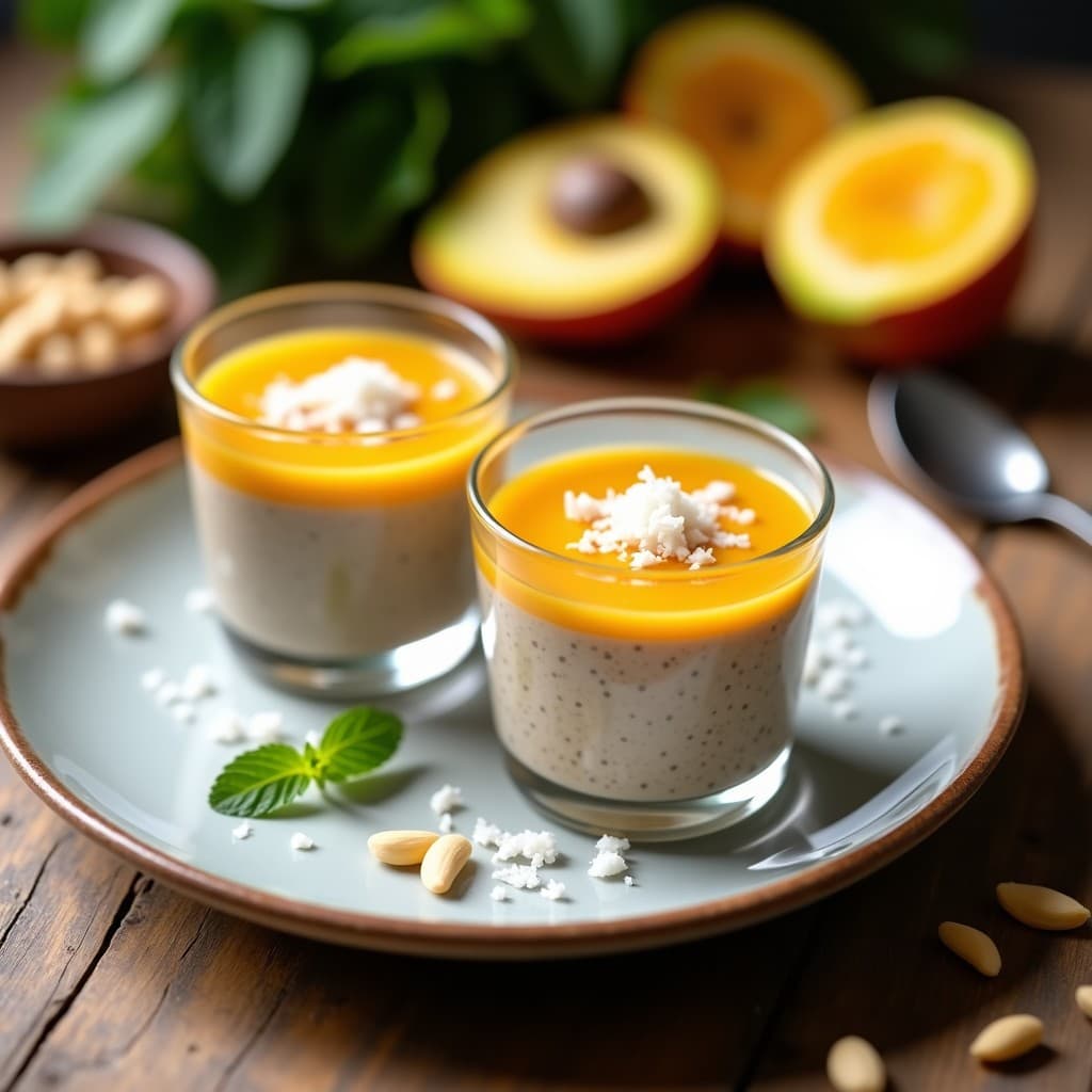 Pudín de Chía con Leche de Anacardo y Compota de Lúculo: Postre Brasileño Sin Lactosa