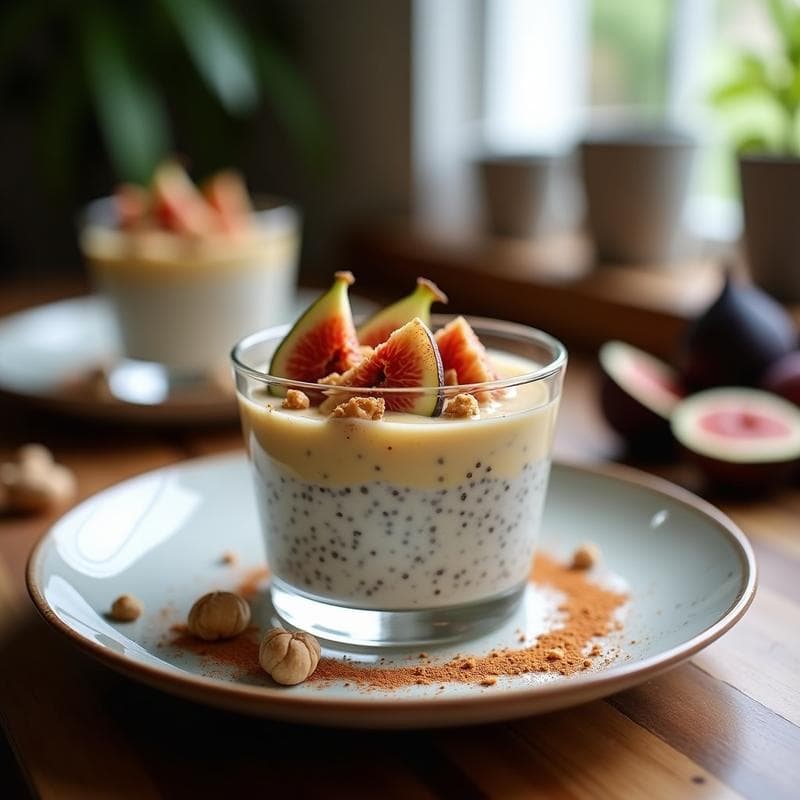 Pudín de Chía con Leche de Avellana y Higos: Desayuno Sin Lactosa en Thermomix