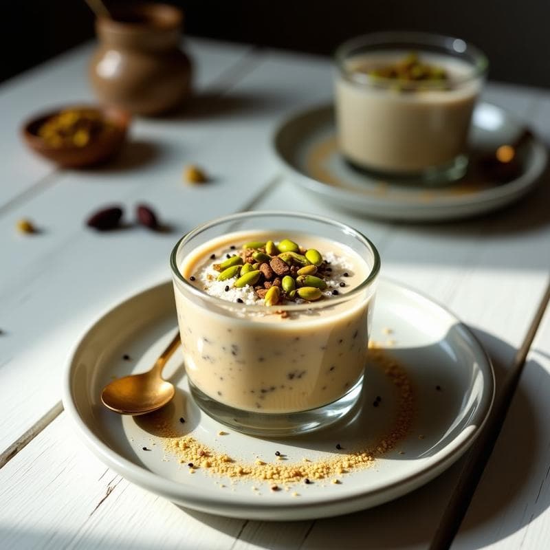 Pudín de Chía con Leche de Camella y Cardamomo: Postre Árabe Sin Lácteos