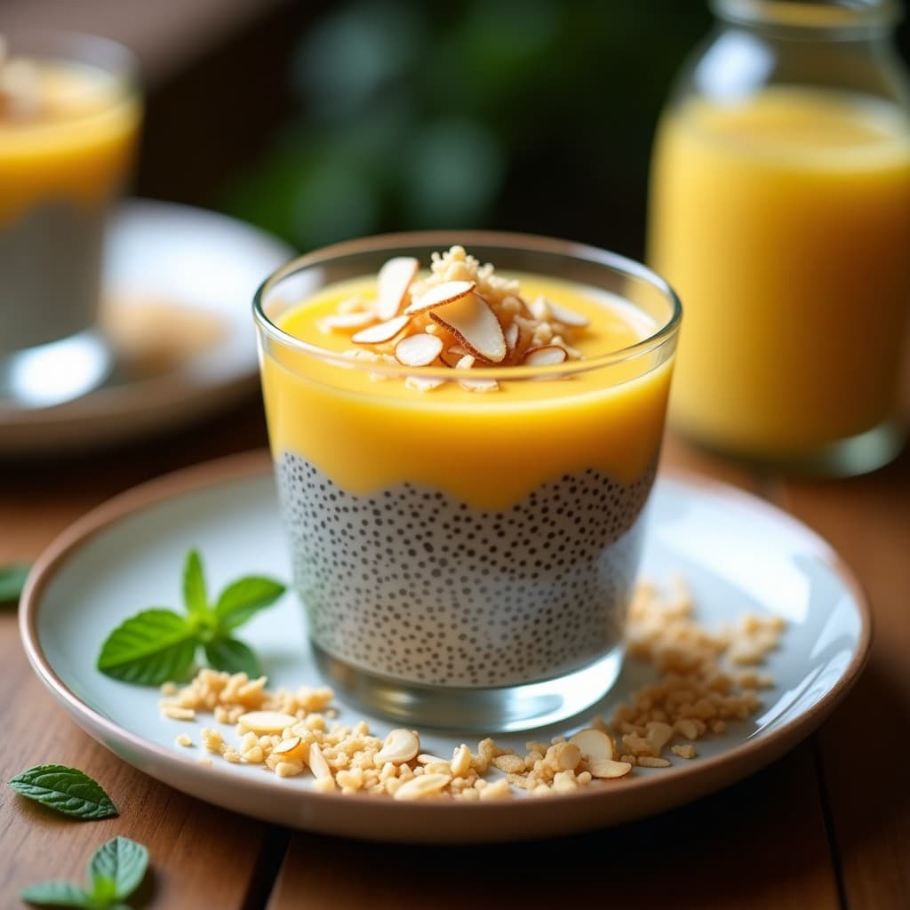 Pudín de Chía con Leche de Macadamia y Maracuyá: Postre Australiano Keto