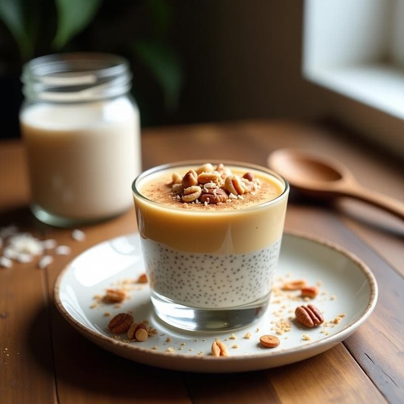 Pudín de Chía con Leche de Tiger Nut y Canela: Desayuno Sin Lactosa y Sin Azúcar