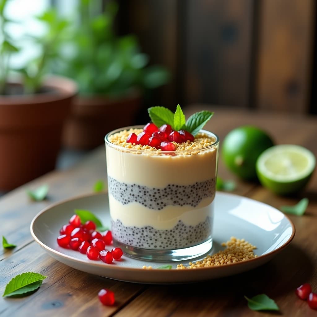 Pudín de Chía y Leche de Tigre con Toque de Lima: Desayuno Peruvian Superfood