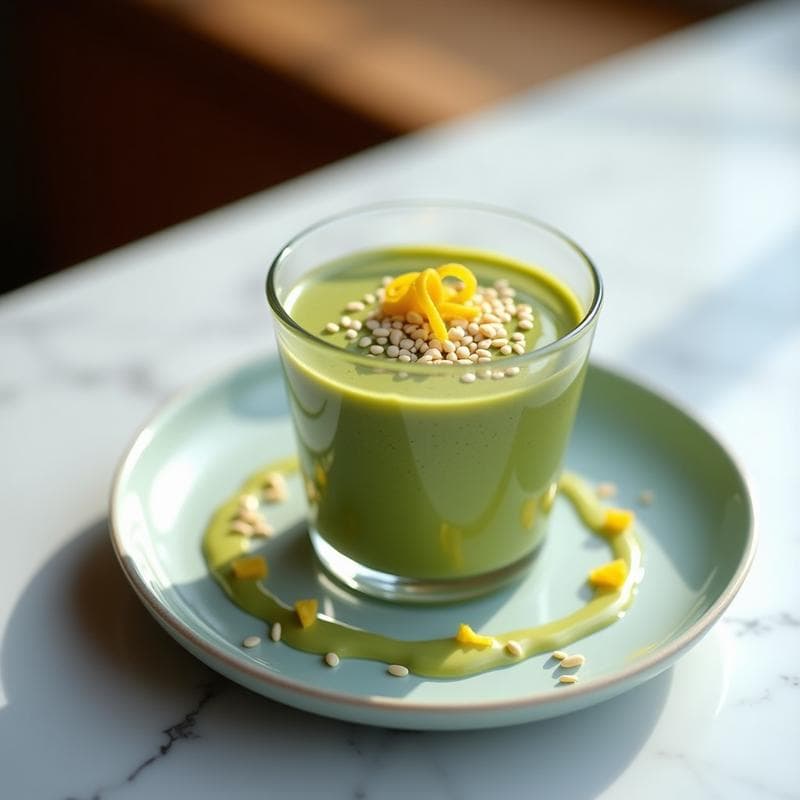 Pudín de Chía con Matcha y Leche de Almendras: Postre Keto y Sin Azúcar