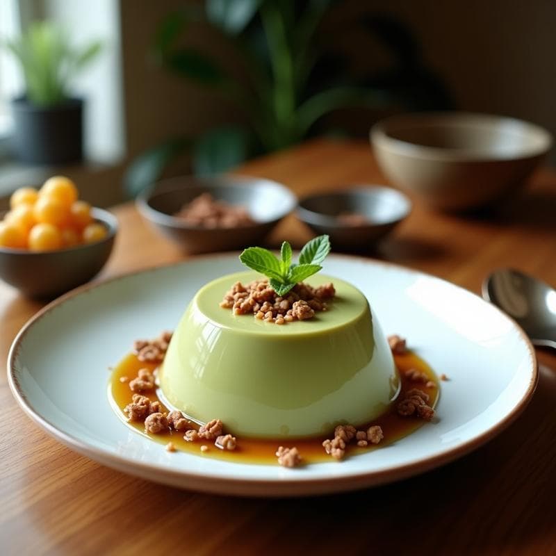 Pudín de Chía y Matcha con Leche de Avellana: Desayuno Keto y energético