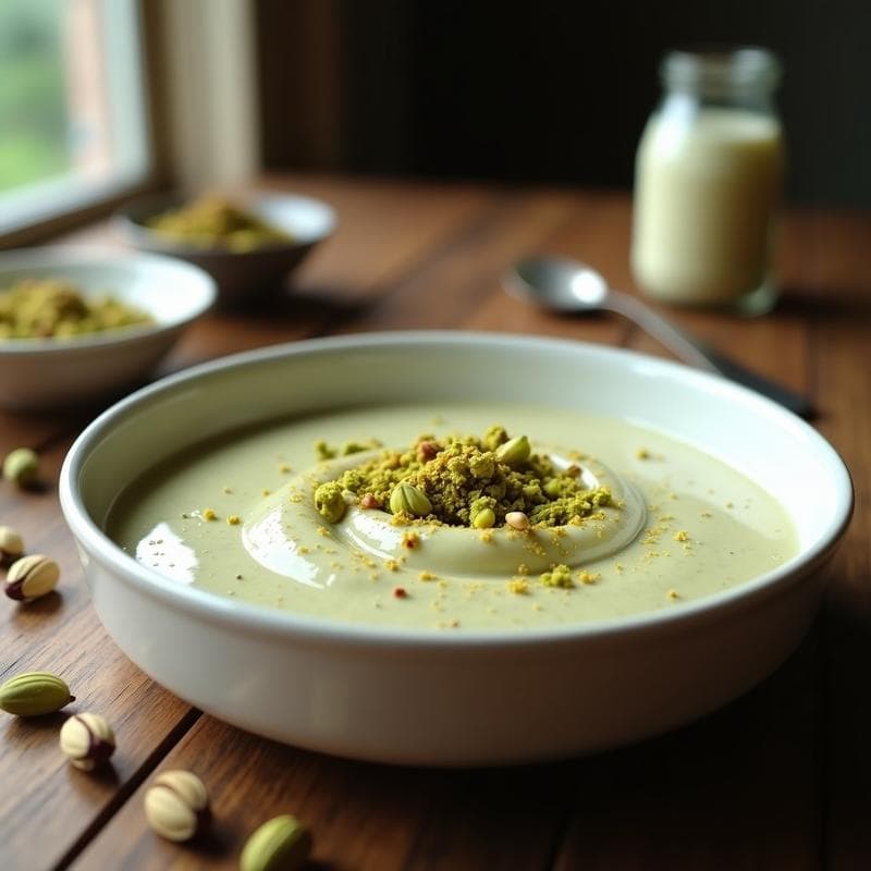 Pudín de Chía con Leche de Pistacho y Cardamomo: Receta Nocturna Sin Lácteos