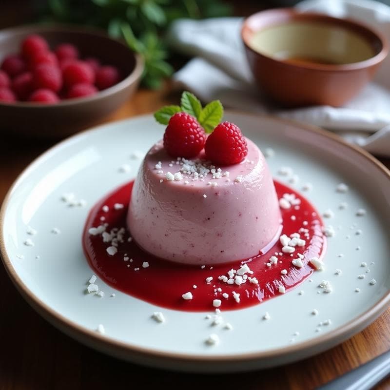 Pudín de Chía con Puré de Frambuesa y Virutas de Coco: Desayuno Vegano Sin Cocinar