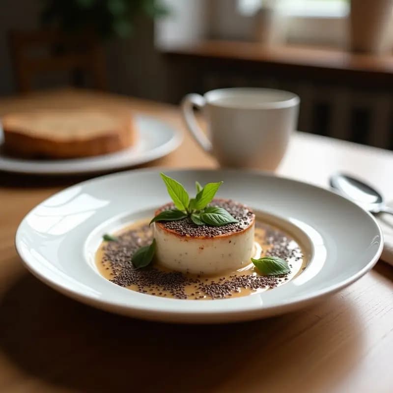 Pudín de Chía y Té Chai con Trozos de Manzana Asada: Postre Indio Sin Azúcar