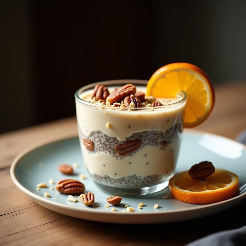Pudín de Semillas de Chía y Té Earl Grey con Trozos de Higo: Postre Británico Sin Lácteos