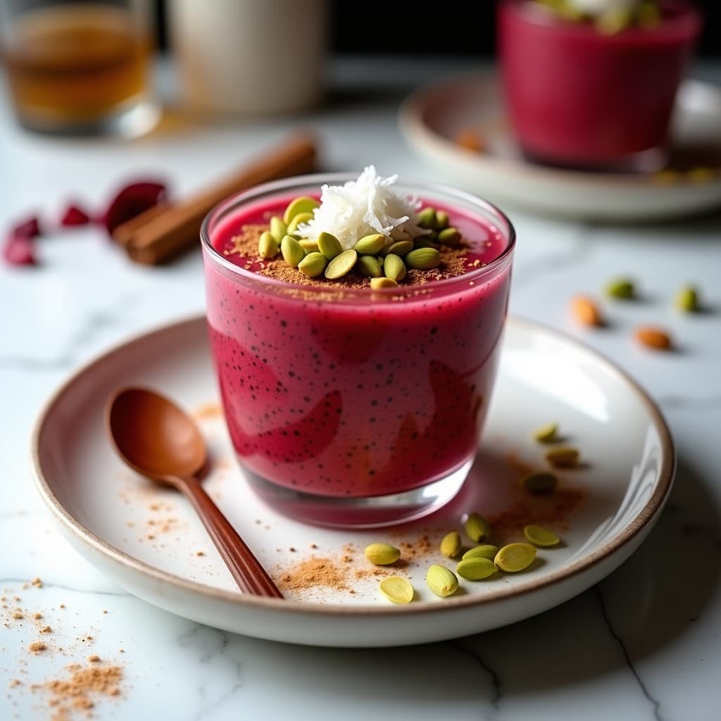 Pudín de Chía y Té de Hibisco: Postre Egipcio Sin Azúcar con Toque Ácido