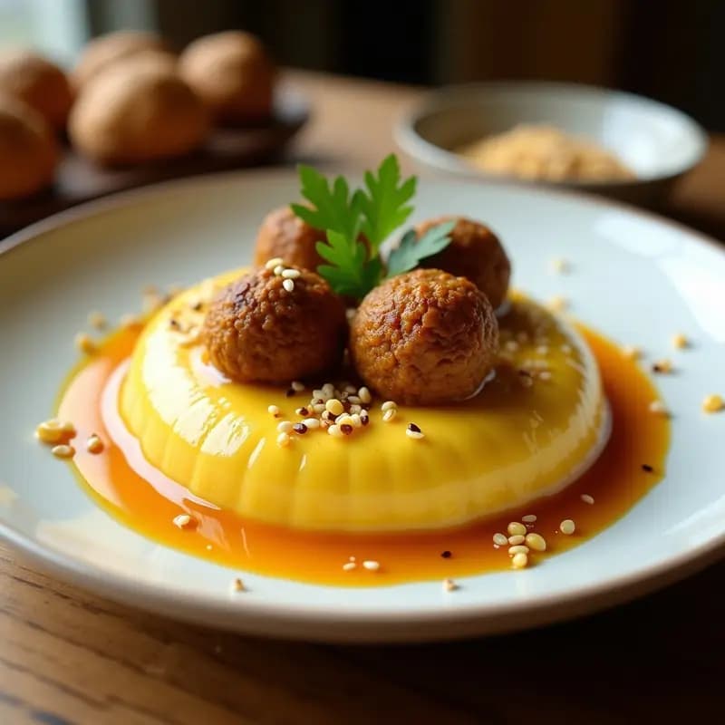 Pudín Chileno de Choclo y Albóndigas de Lentejas: Postre Salado Sin Horno