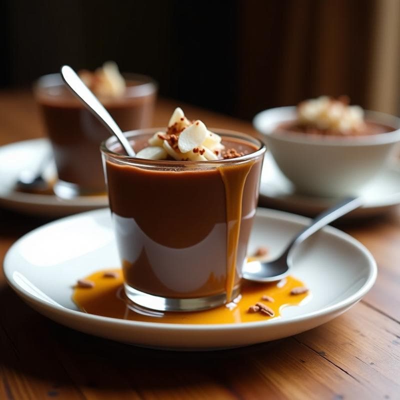 Pudín de Chufa y Cacao con Sirope de Dátiles: Postre Vegano Sin Horno y Sin Azúcar