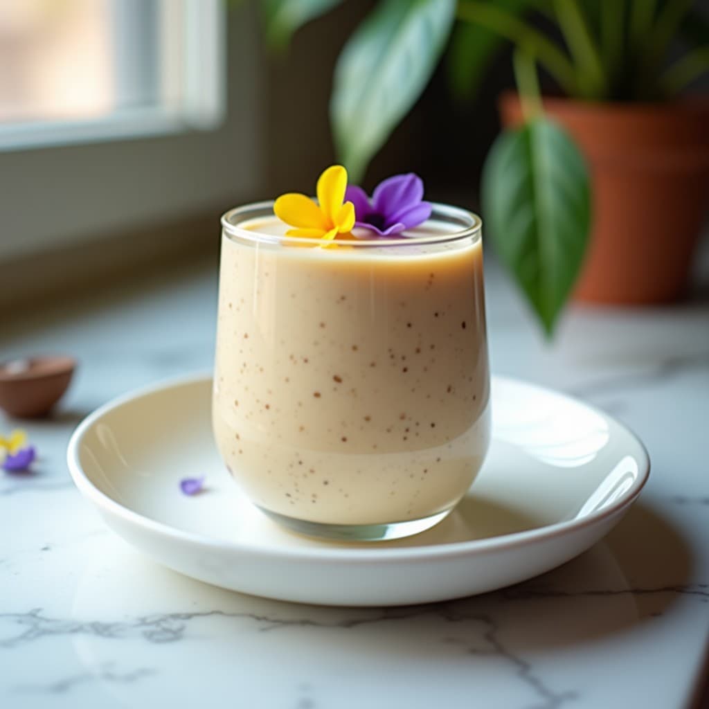 Pudín de Semillas de Lino y Céfiros: Postre Vegano y Sin Cocción con Toque Floral