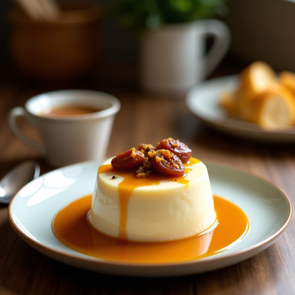 Pudín de mandioca y coco con salsa de caramelo de dátiles: Postre Brasileiro Sin Gluten y Sin Azúcar