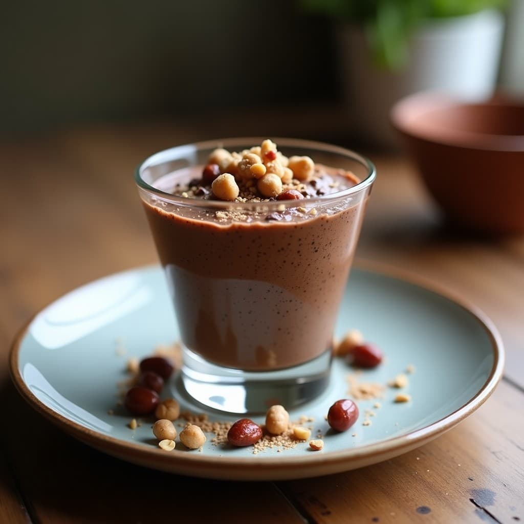 Pudín de Quinoa y Cacao con Sirope de Dátiles: Desayuno Sin Azúcar y Alto en Fibra