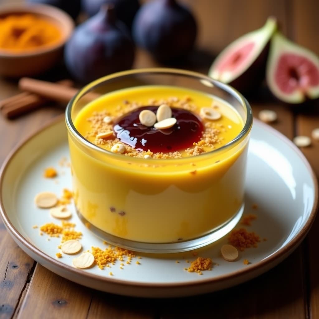 Pudín de Quinoa y Cúrcuma con Compota de Higos: Postre Peruano Antiinflamatorio en Thermomix
