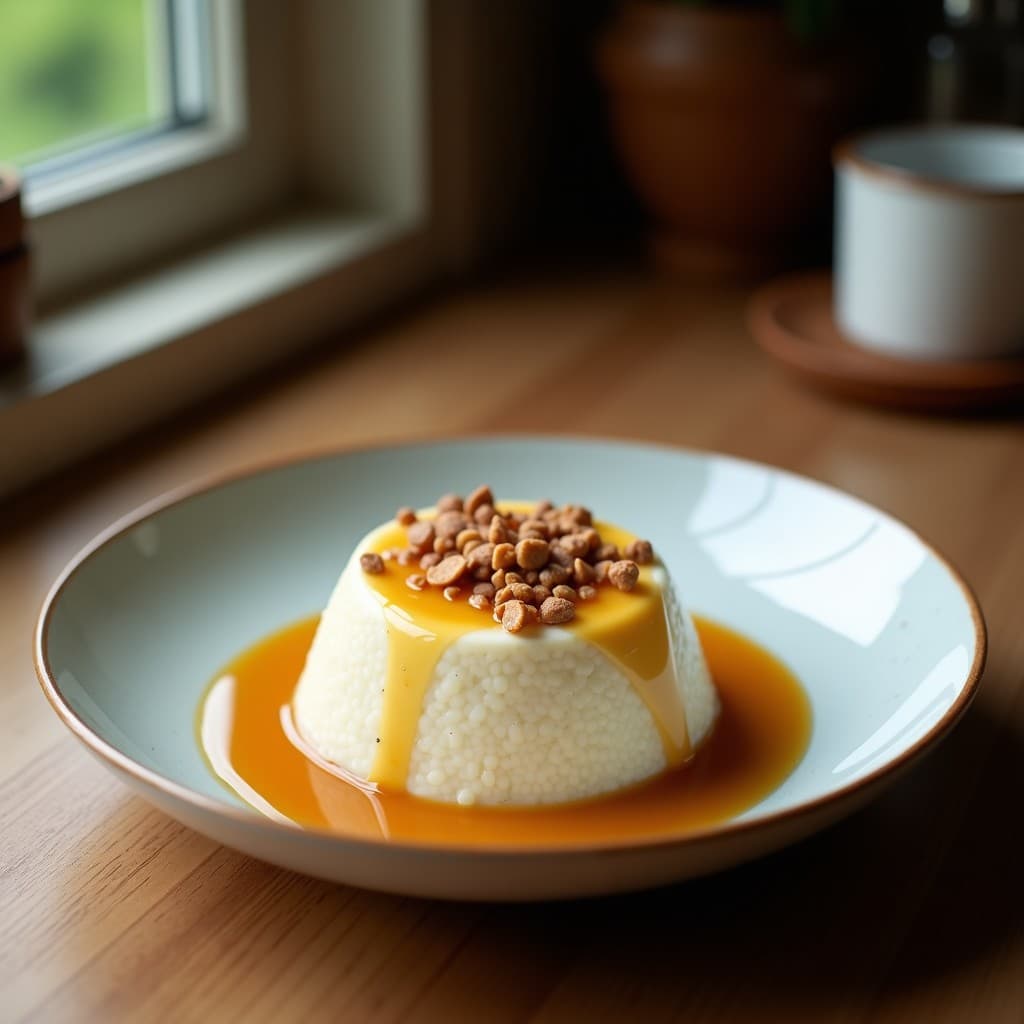 Pudín de Quinoa y Leche de Coco con Caramelo de Eritritol: Postre Diabético Sin Azúcar en Thermomix