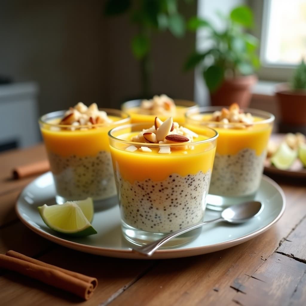 Pudín de Quinoa y Mango con Salsa de Chía: Postre Peruano Sin Azúcar y Alto en Proteína
