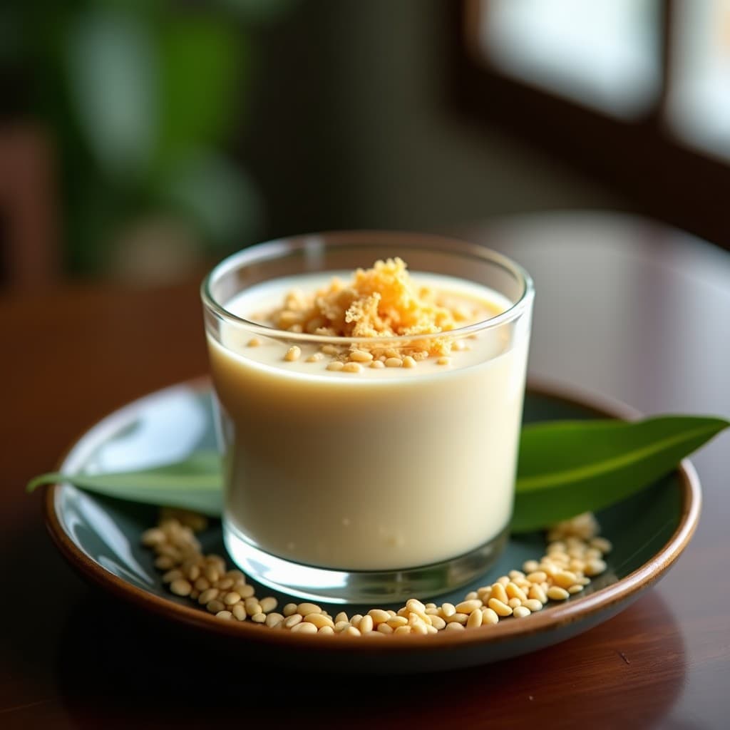 Pudín de Semillas de Caña y Leche de Anacardo: Postre Filippino Keto