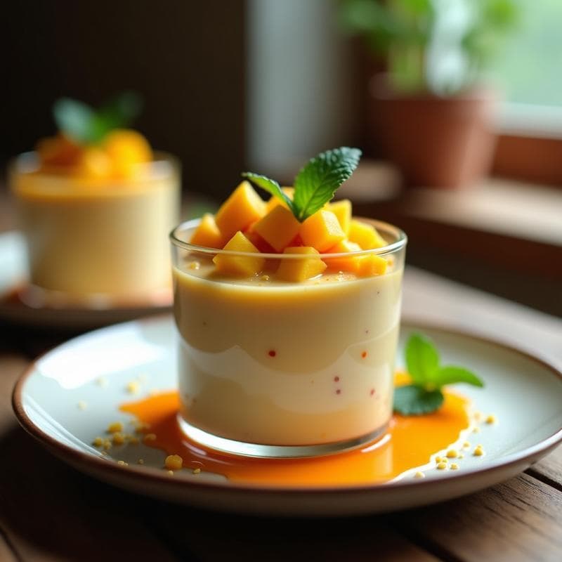 Pudín de Semillas de Cáñamo y Mango con Salsa de Chile Habanero: Postre Mexicano Vegano