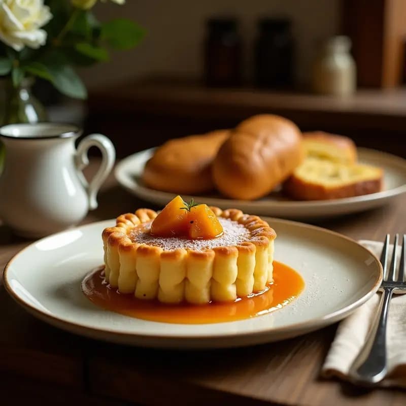 Pudín de Semillas de Cardo y Canela con Compota de Peras: Postre Portugués Sin Lácteos