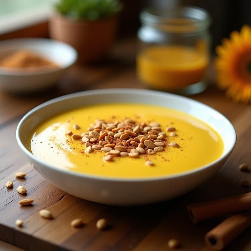 Pudín de Semillas de Girasol y Cúrcuma: Postre Antiinflamatorio Sin Horno