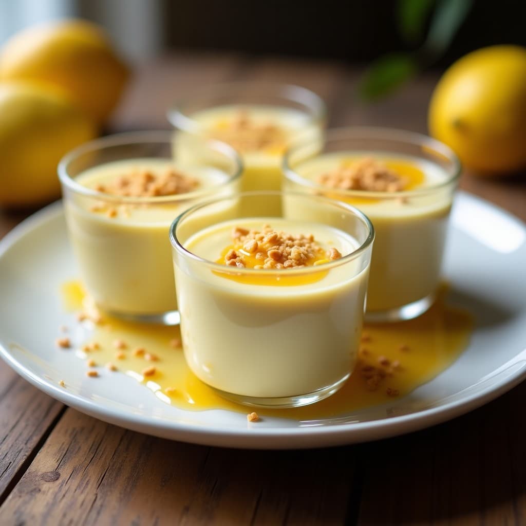 Pudín de Semillas de Girasol y Limón con Sirope de Arce: Postre Canadiense Sin Gluten