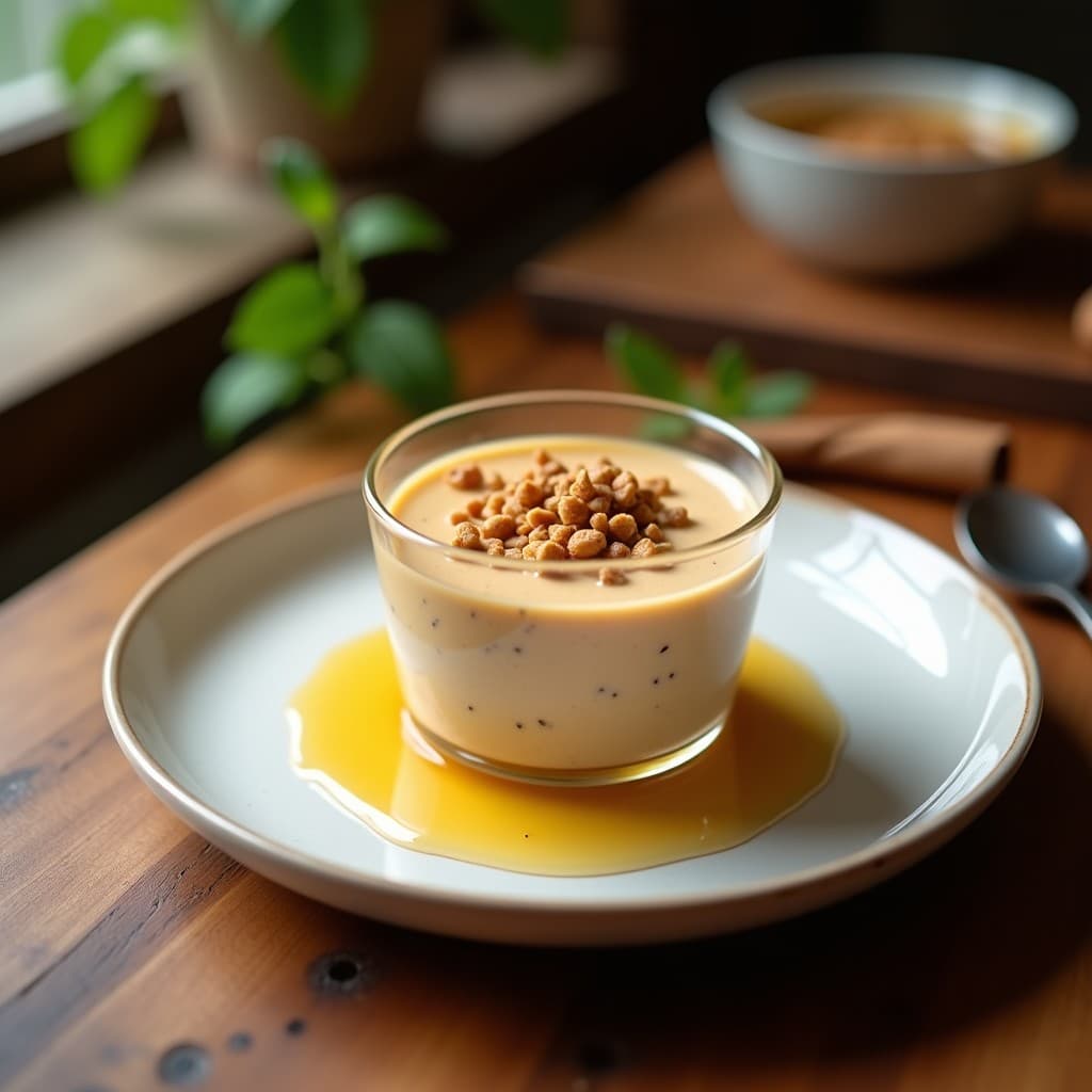 Pudín de Sémola de Trigo Sarraceno y Leche de Avellana: Postre French Sin Gluten