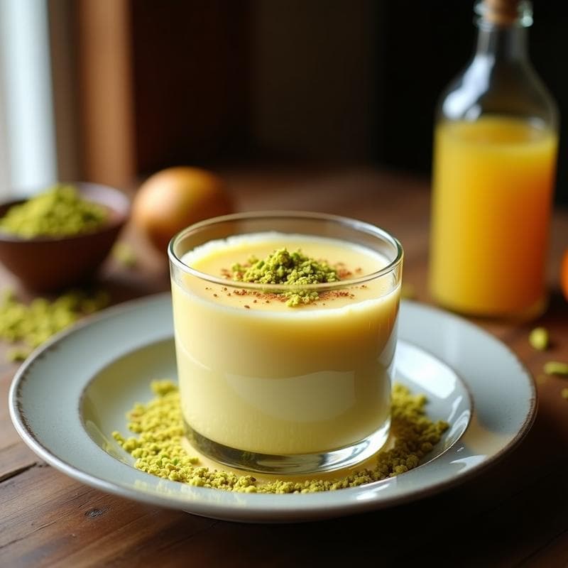 Pudín de Semolina con Agua de Azahar y Pistachos: Postre Turco Tradicional Sin Lactosa