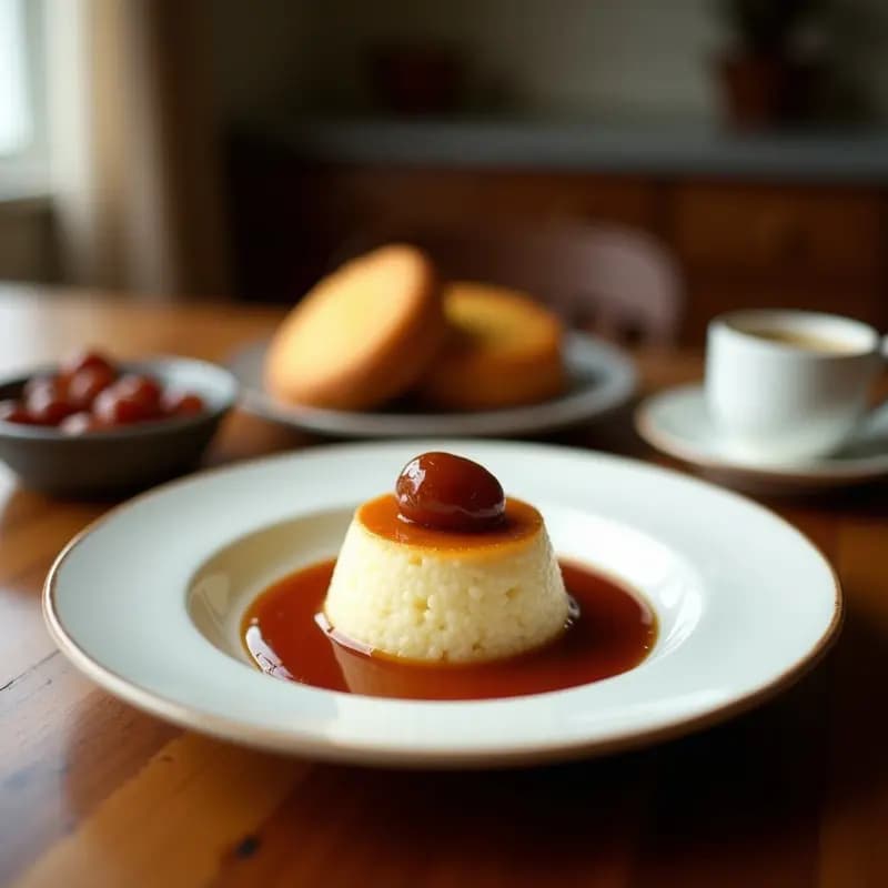 Pudín de Semolina con Leche de Coco y Caramelo de Dátiles: Postre Turco Sin Lácteos