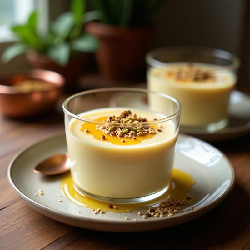 Pudín de Semolina con Comino y Miel de Dátiles: Postre Árabe Tradicional sin Horno