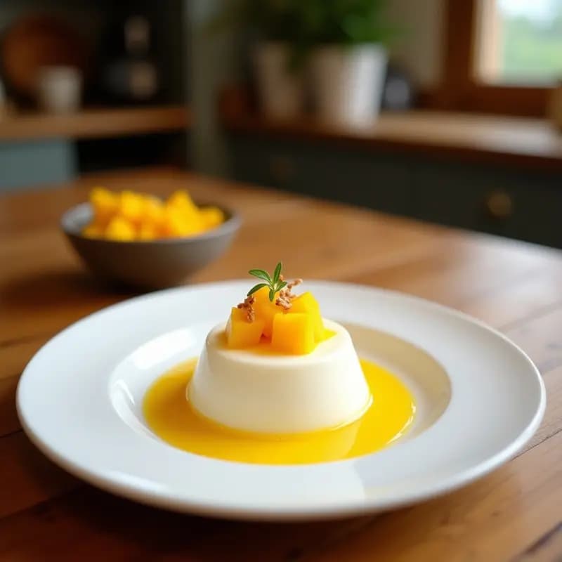 Pudín de Tapioca con Coco y Mango: Postre Brasileño Sin Lactosa y Vegano