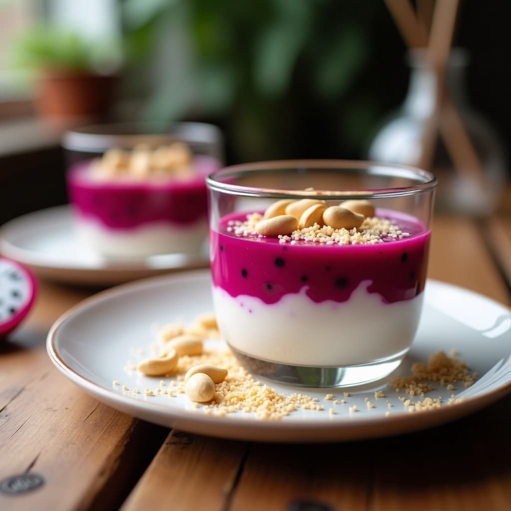 Pudín de Tapioca y Fruta del Dragón: Postre Brasilero Vegano y Sin Cocción