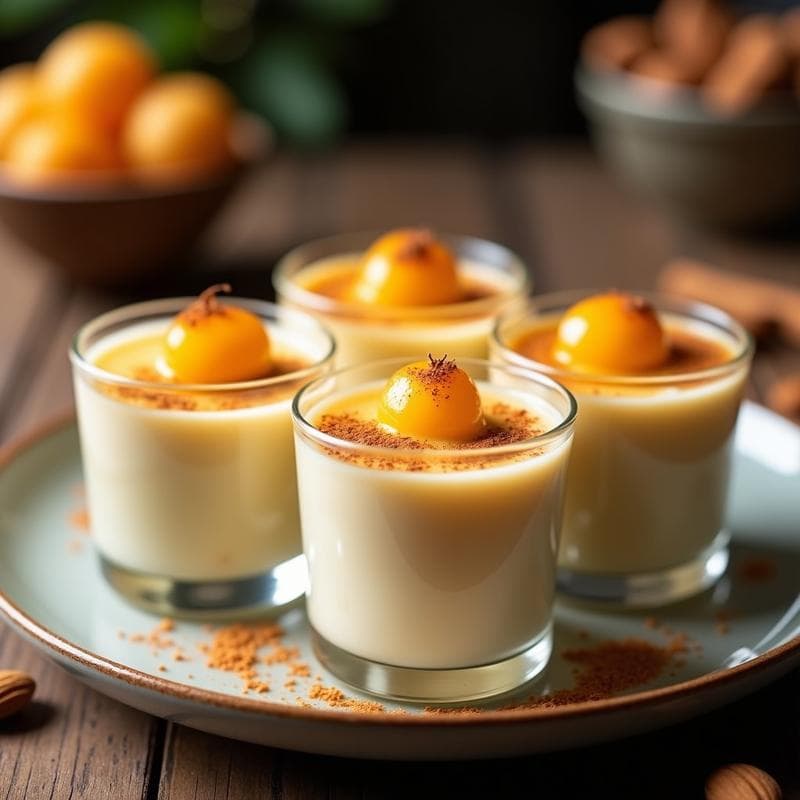 Pudín de Tapioca y Leche de Almendras con Compota de Lichi: Postre Tailandés Sin Gluten