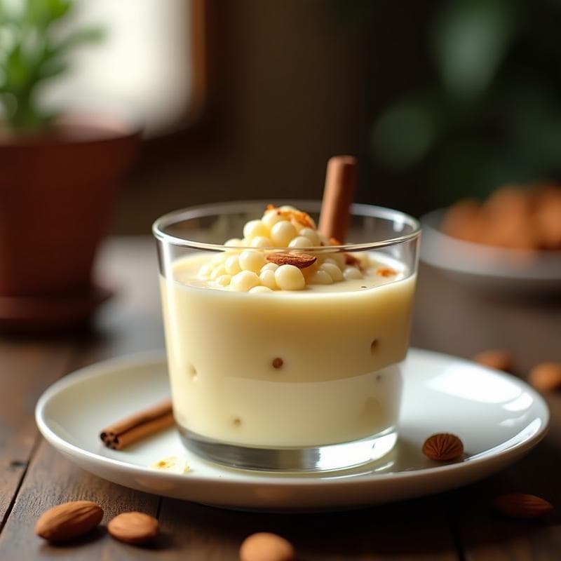 Pudín de Tapioca con Leche de Almendras y Vainilla: Postre Argentino Sin Lactosa en 20 Minutos