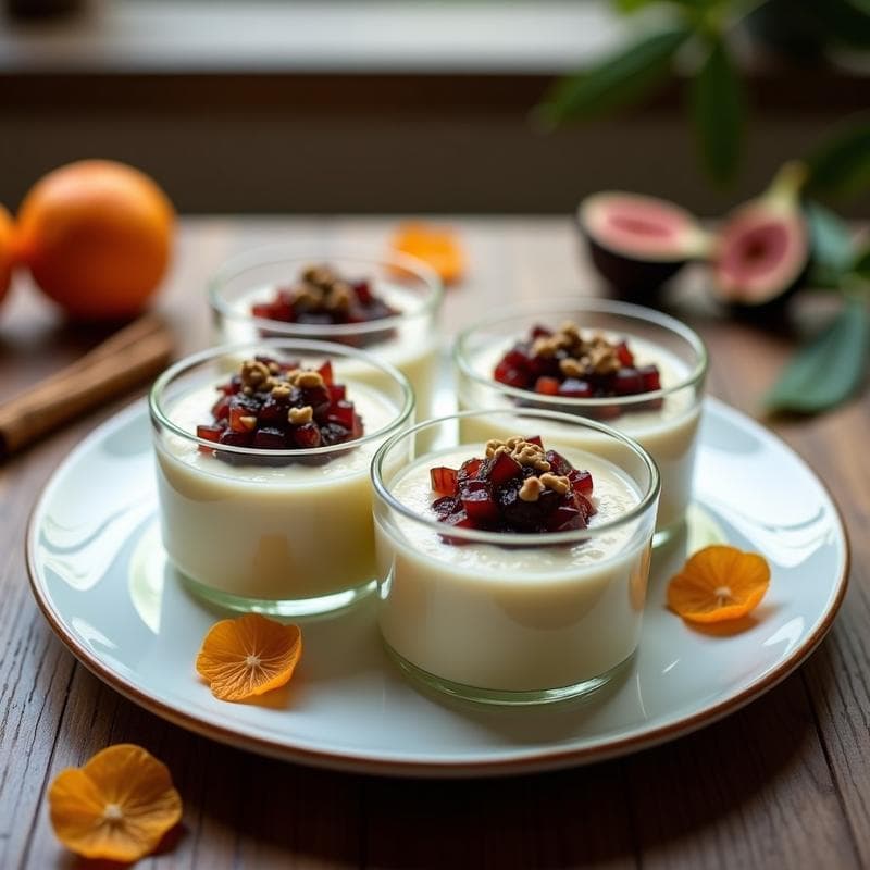 Pudín de Tapioca con Leche de Amapola y Compota de Higos: Postre Colombiano Sin Lactosa