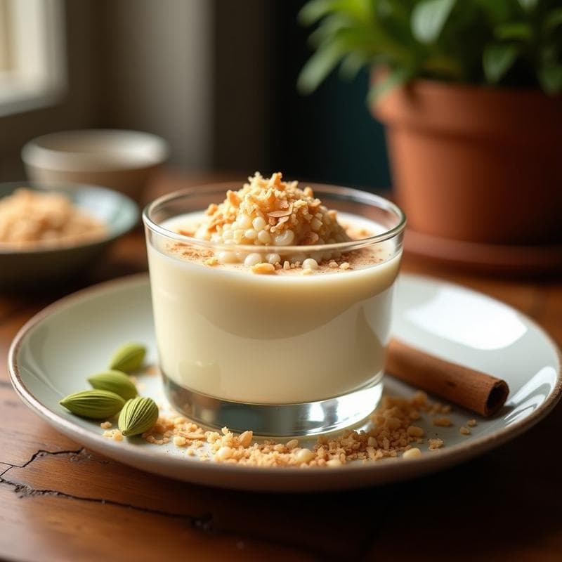 Pudín de Tapioca con Leche de Anacardos y Cardamomo: Postre Vegano Sin Gluten