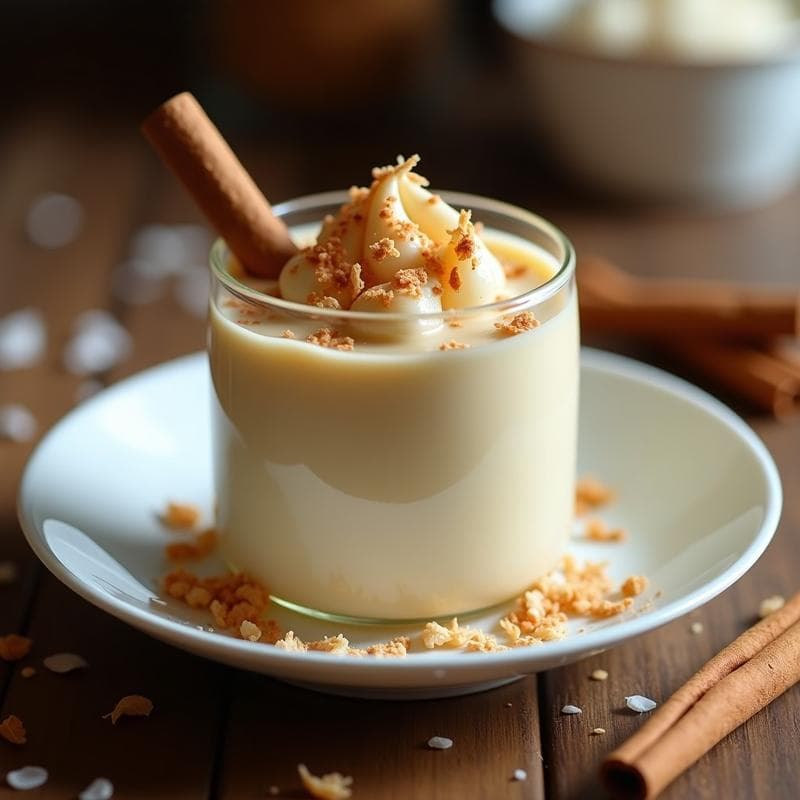 Pudín de Tapioca con Leche de Avena y Canela: Postre Brasileño Sin Lactosa
