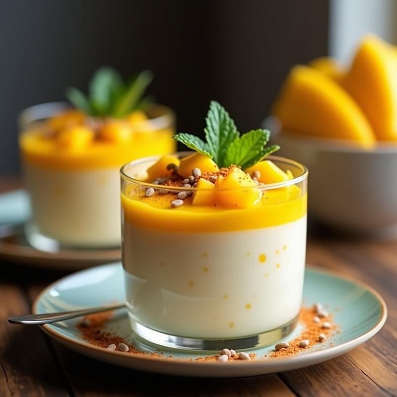 Pudín de Tapioca con Mango y Chile Tajín: Postre Vegano Sin Lácteos y con Toque Picante