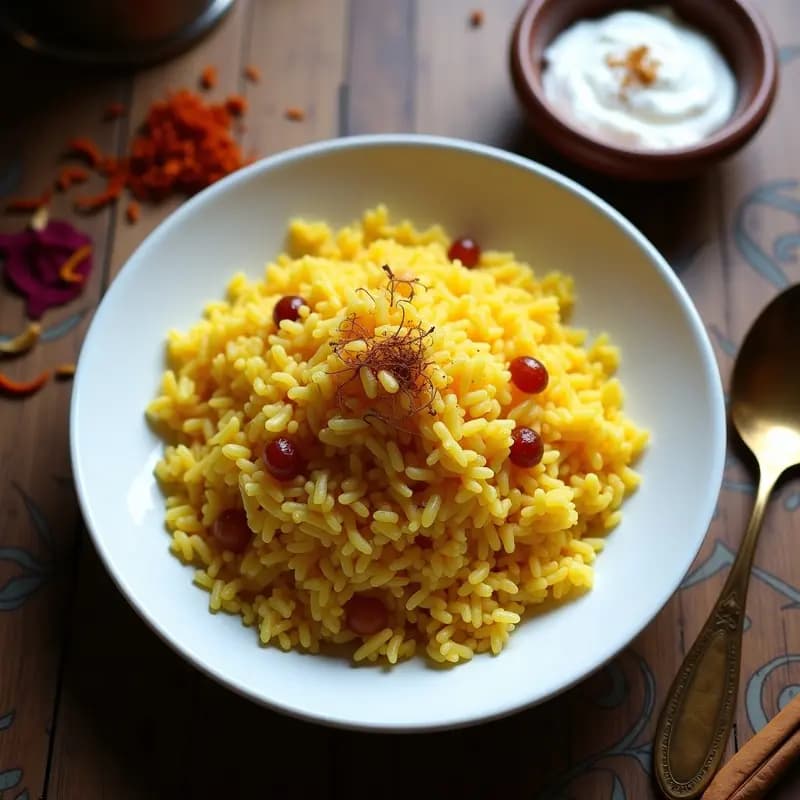 Pulav Iraní con Azafrán y Pasas: Arroz Persa Aromático en Thermomix