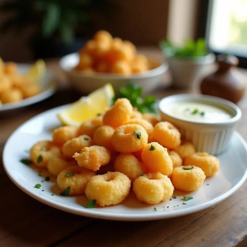 Pulgas de Mar en Tempura con Alioli: Aperitivo Costero Crujiente