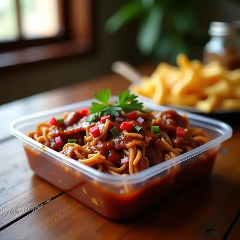 Pulled Pork Americano con Salsa BBQ de Miel y Mostaza: Receta para Tupper en Olla Lenta