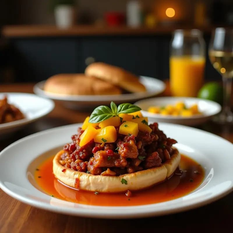 Pulled Pork Americano al Estilo BBQ con Salsa de Mango: Receta para Sandwiches Jugosos