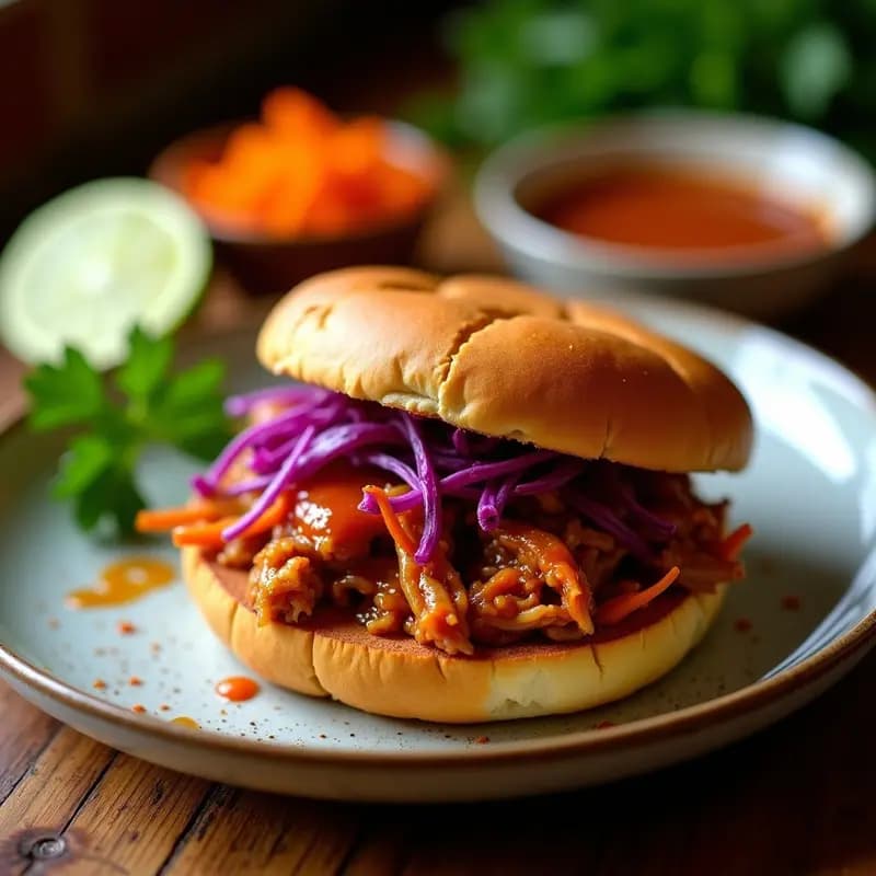 Pulled Pork de Jackfruit con Salsa Carolina: Receta Americana Vegana para Sandwiches